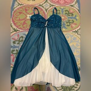 COSTUME Teal and Cream Sequin Outfit